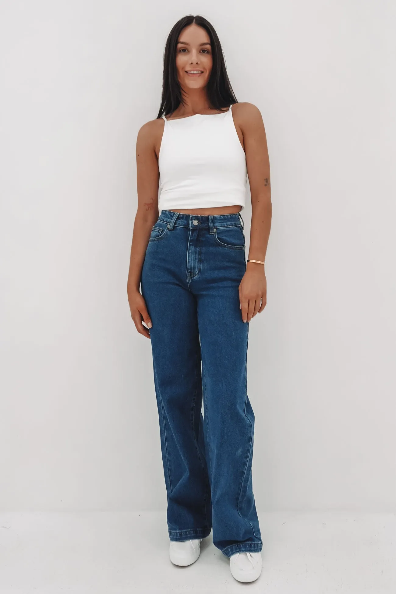 Modern Appeal Jacqui Wide Leg Jean Heritage Blue