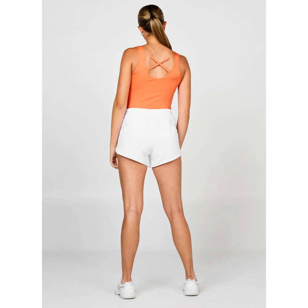 NonRestrictiveFit Smooth Finish Sofibella Women's UV Staples 3.5" Inseam Short - White