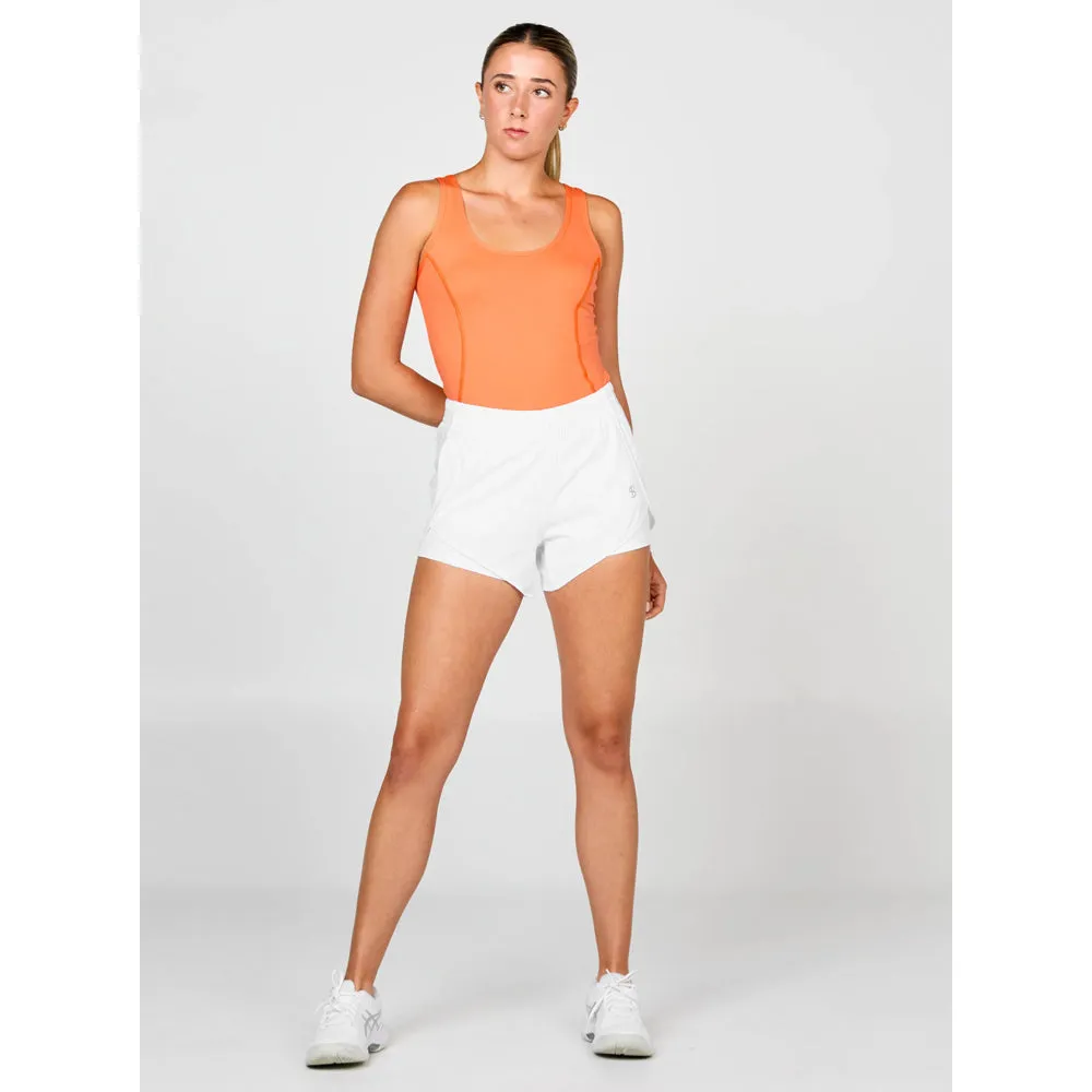 Breezy Fit Weather Guard Smooth Finish Sofibella Women's UV Staples 3.5" Inseam Short - White