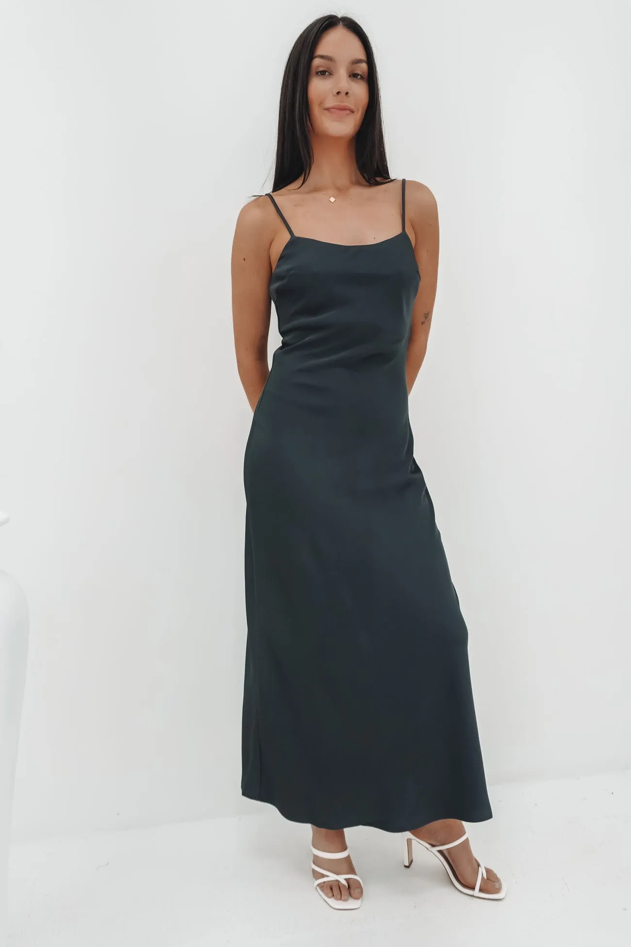 Carter Maxi Dress Ink Sleek Look