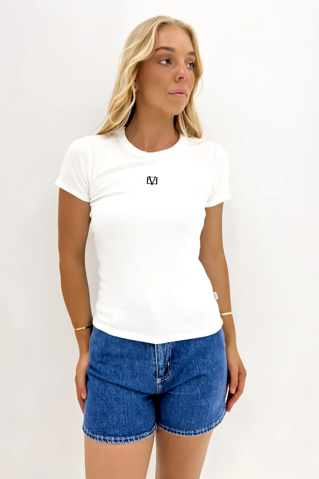 Eve Icon Regular Tee White Breathable Mesh Panels OdorResistant