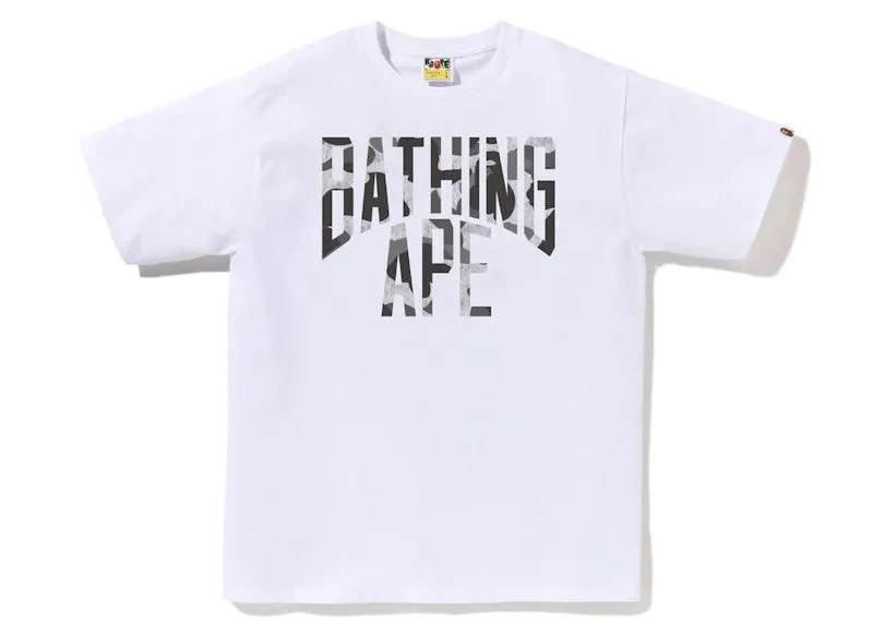 Breathable fabric Bape Heather Gray Camo Bathing Ape Tee White