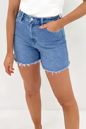 Girlfriend Short Aura Blue Breathable Liner Flexible Movement Cut