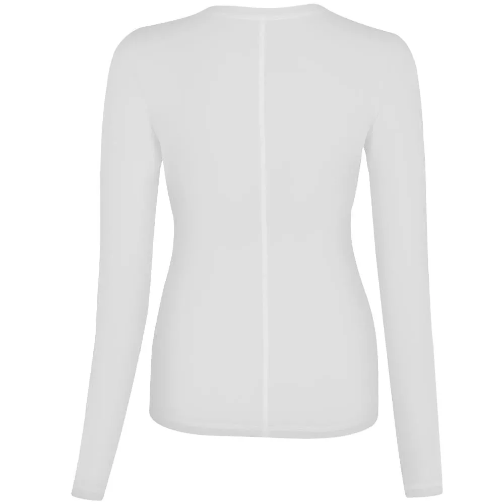 Removable parts Skin-friendly Sofibella Girls Crewneck Longsleeve Top - White