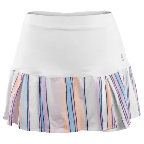 Collapsible Sofibella Girl's Fun Stripes Skort - White/Fun Stripes Multi