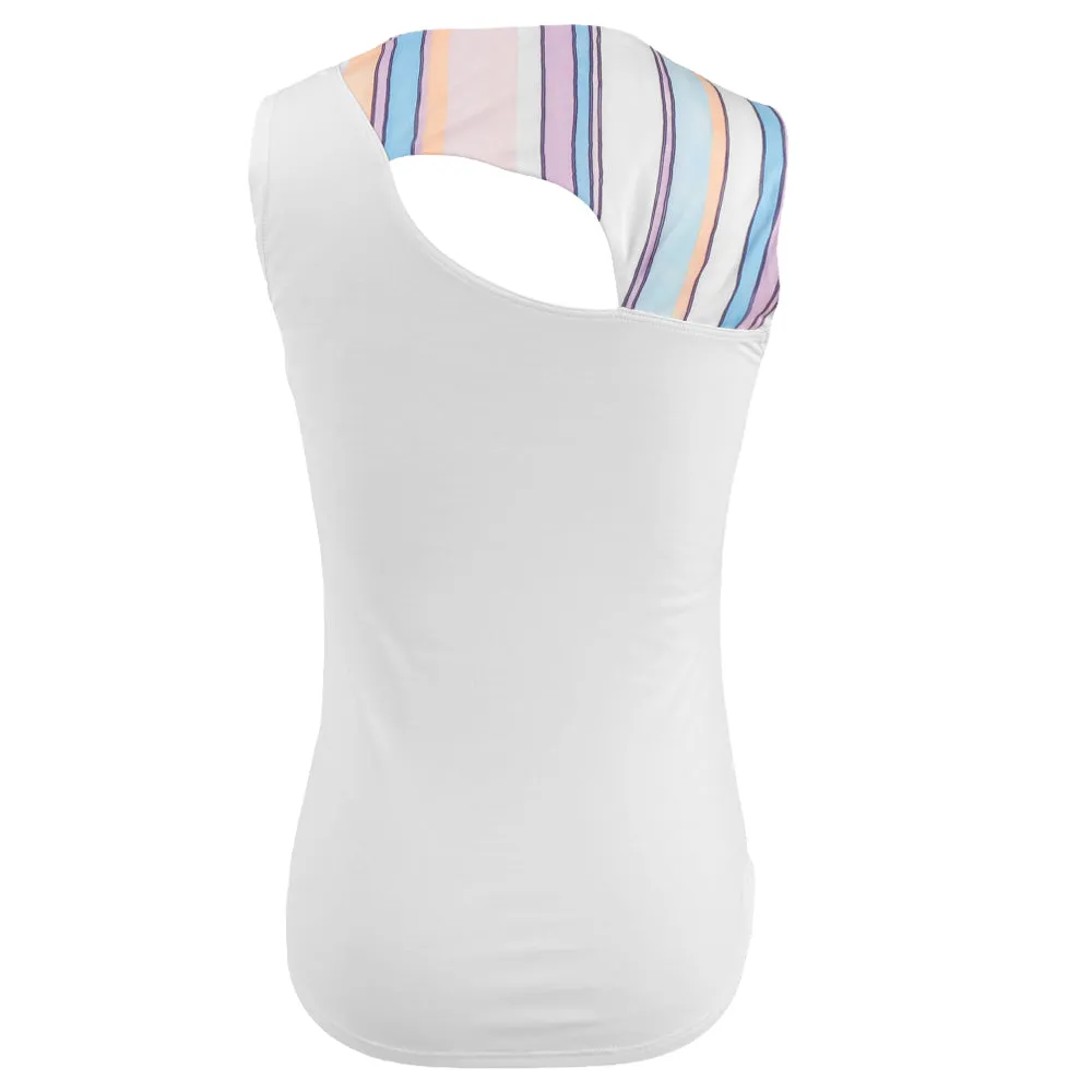 Anti Wrinkle Sofibella Girl's Fun Stripes Tank - White/Fun Stripes Multi