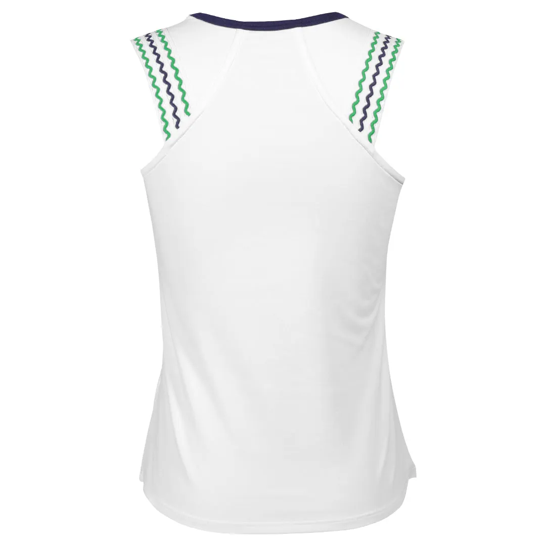 Sofibella Girl's Green Spirit Baseline Tank - White Anti Bacterial Sealed