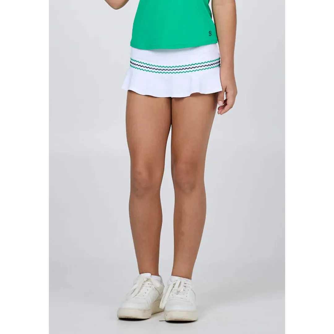 Blended Sofibella Girl's Green Spirit Skort - White