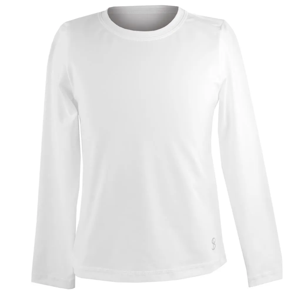 Thin fabric Sofibella Girls UV Colors Longsleeve Top - White