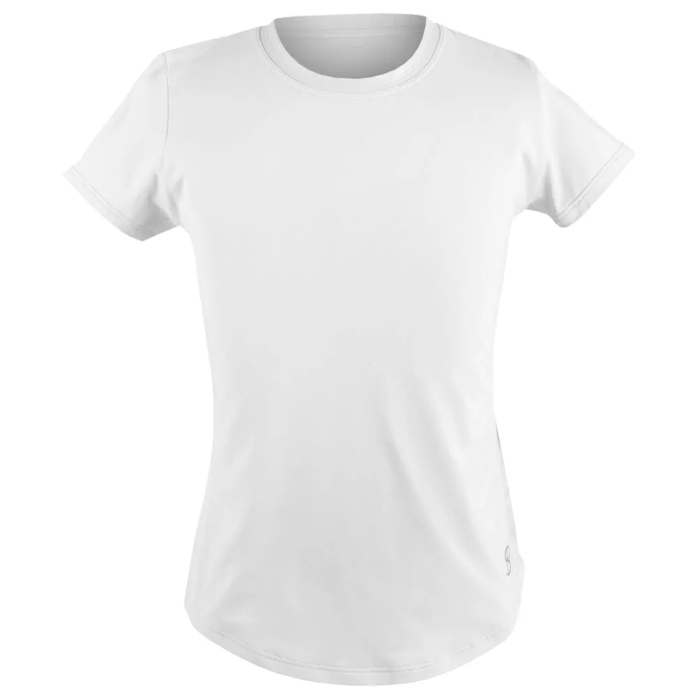 Fur-Like Sofibella Girl's UV Colors New Short Sleeve Tee - White