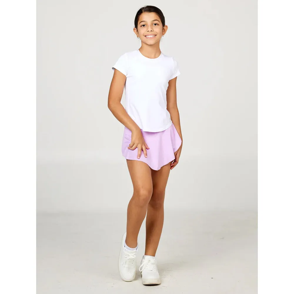 Full length Sophisticated Design Sofibella Girl's UV Colors New Short Sleeve Tee - White