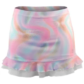 Sofibella Girls UV Colors Ruffle Skort - Active Twirl Non Stretch Fur Trim