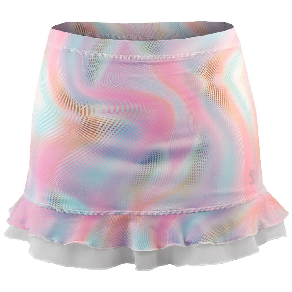 Sofibella Girls UV Colors Ruffle Skort - Active Twirl Non Stretch Fur Trim