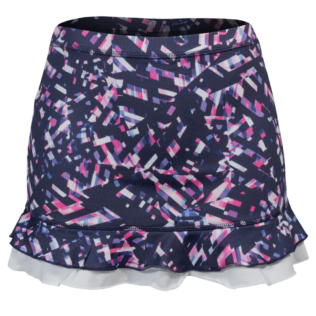 Sofibella Girls UV Colors Ruffle Skort - Chabli Geo A line Wide Leg