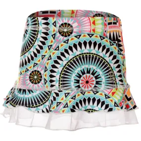 Sofibella Girls UV Colors Ruffle Skort - Medallion Print Chiffon Sophisticated Design