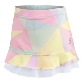 Multi - purpose Sofibella Girl's UV Colors Ruffle Skort - Rainbow Prism