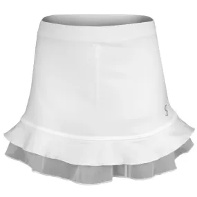 Sofibella Girls UV Colors Ruffle Skort - White Knitting