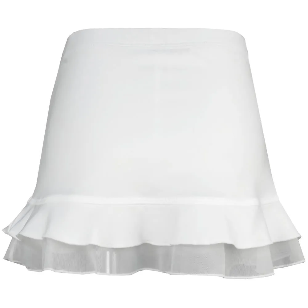 Sofibella Girls UV Colors Ruffle Skort - White Snap Button