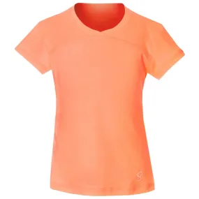 Lace trim Sofibella Girls UV Colors Short Sleeve - Sorbet