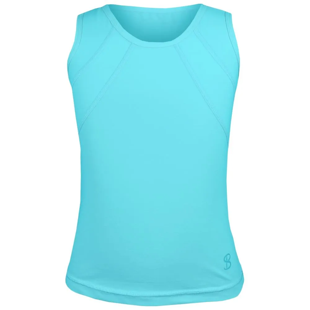 Shirred Sofibella Girls UV Colors Tank - Blue