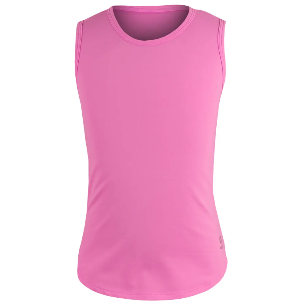 Thin fabric Anti - wrinkle Sofibella Girl's UV Colors Tank - Rosa