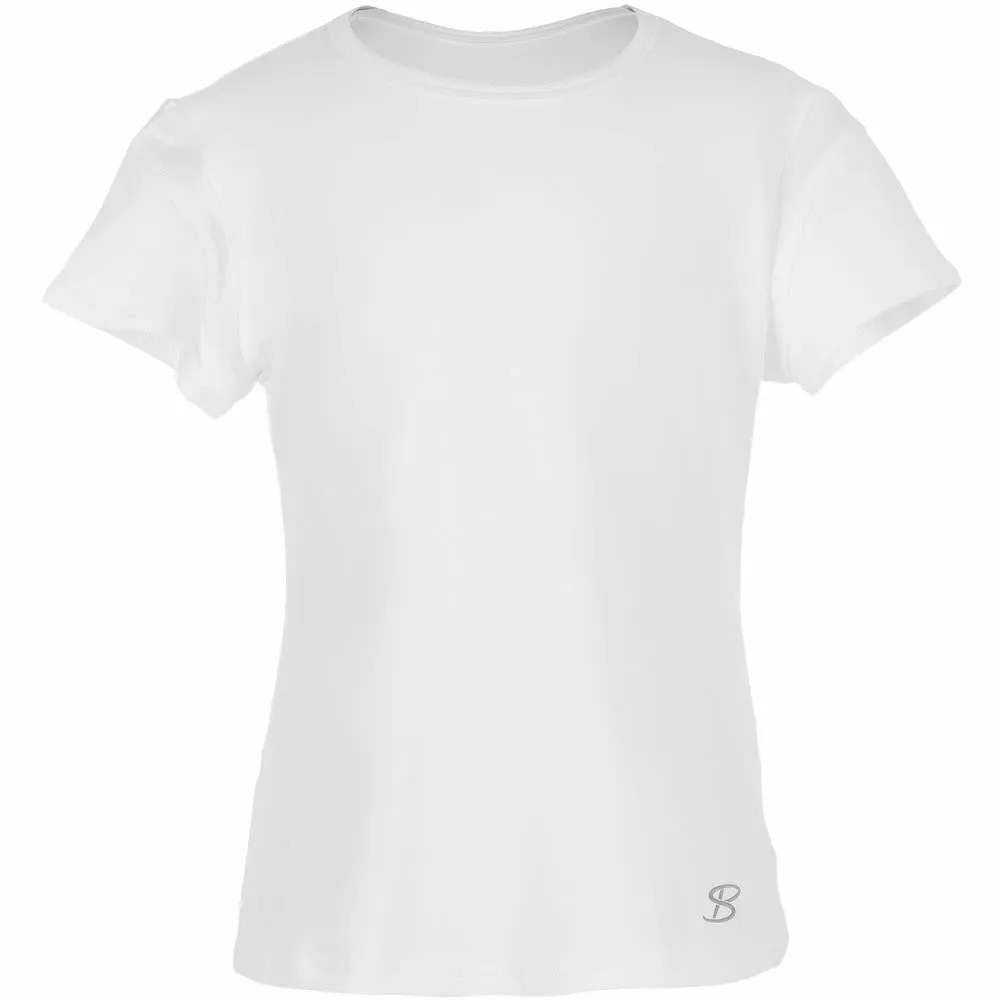 Comfortable Comfortable Touch Sofibella Girls Victory Short Sleeve Top - White