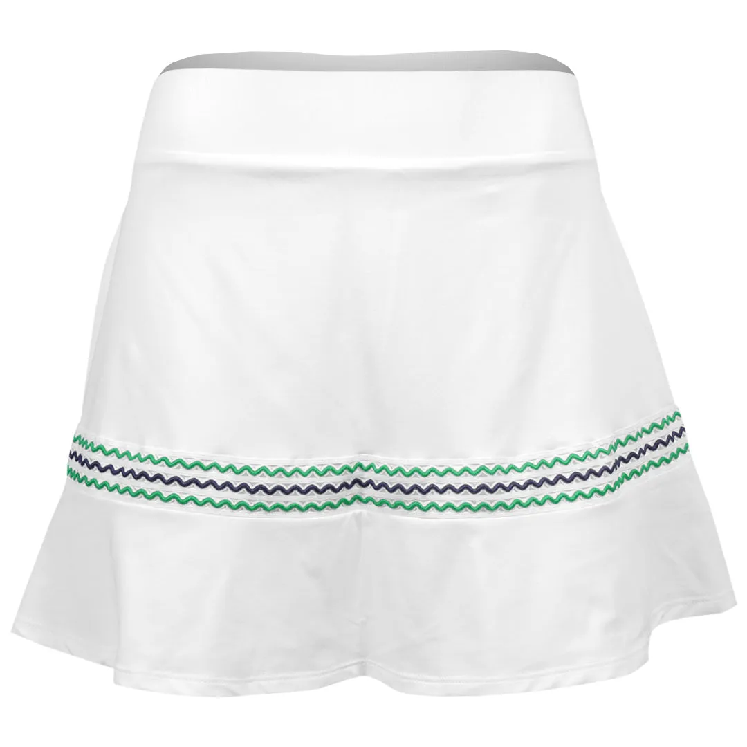 Sofibella Women's Green Spirit 14" Skort - White water-repellent Modern Design