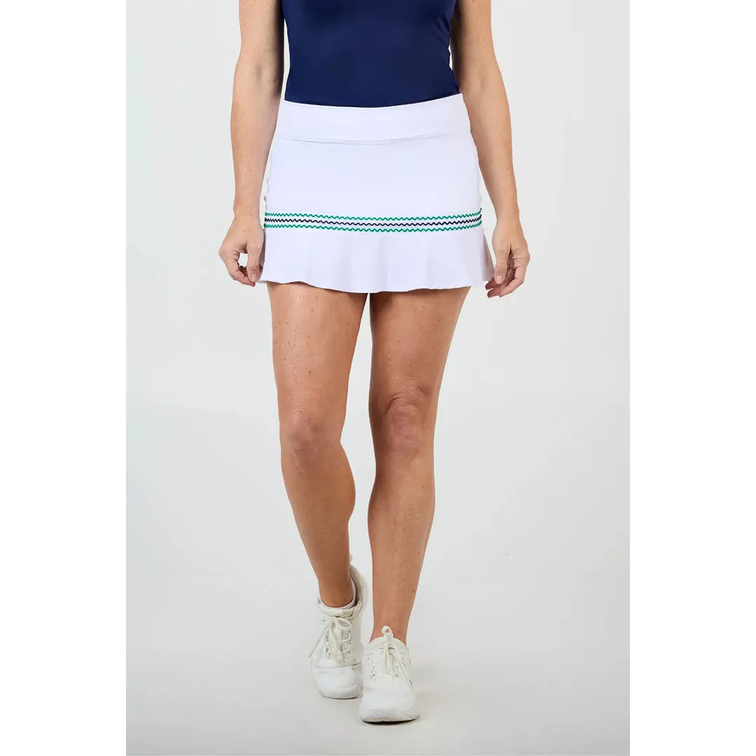 Sofibella Women's Green Spirit 14" Skort - White water-repellent Padding Skin-friendly