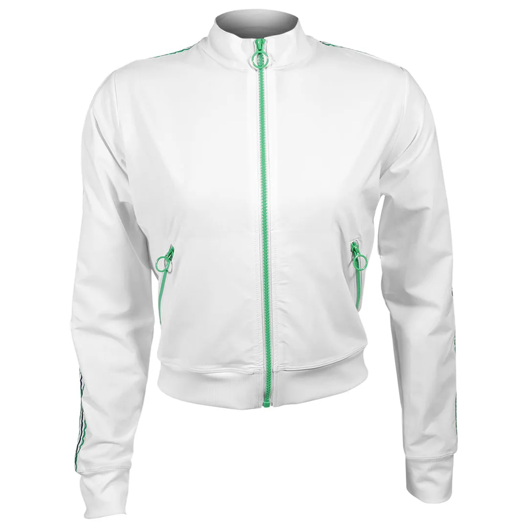 Anti Odor Sofibella Women's Green Spirit 20" Jacket - White Glossy Finish