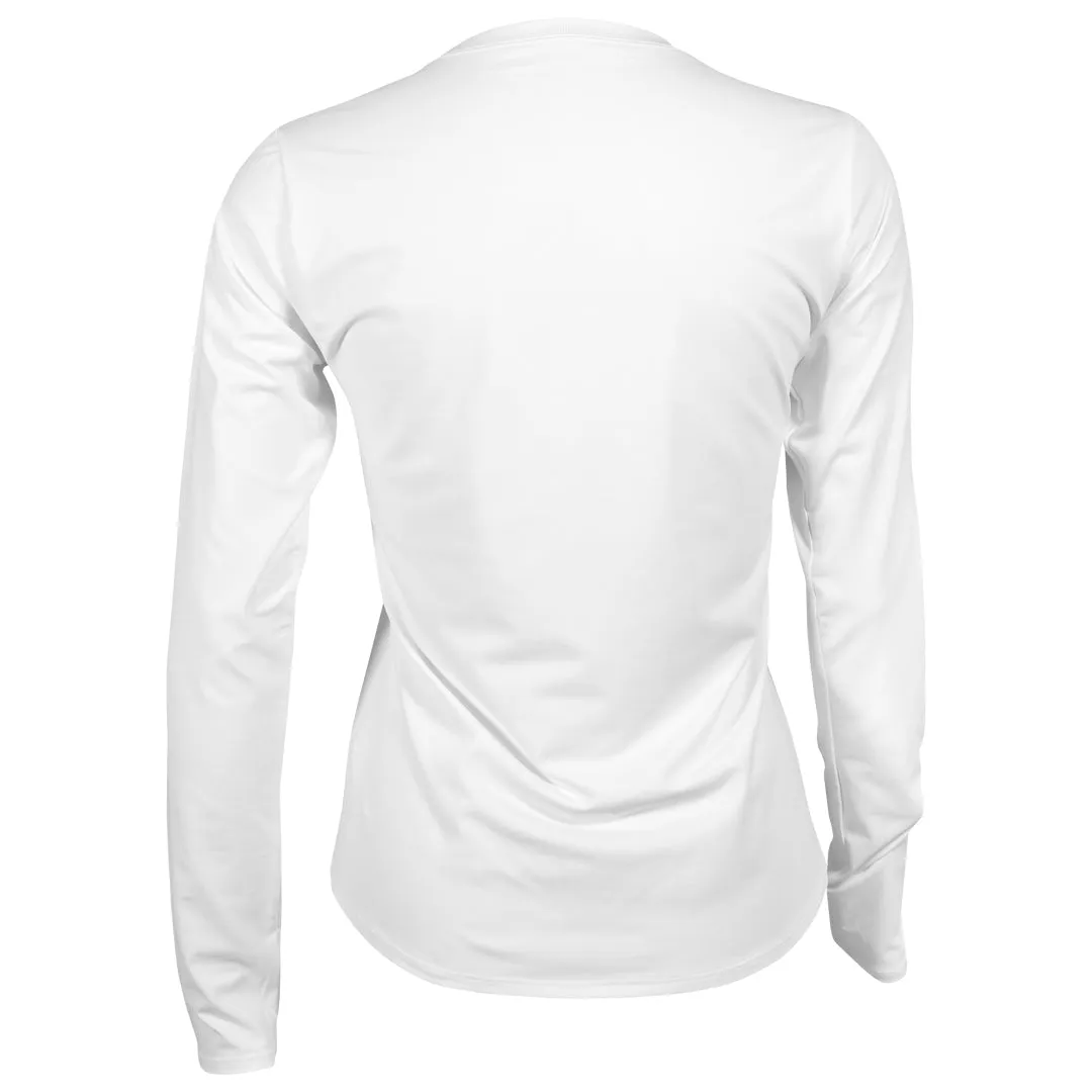 Drawstring closure Indoor Wear Sofibella Women's Green Spirit Longsleeve Top - White Full-length
