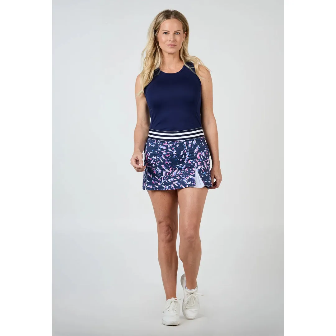 Straight Trendy Style Sofibella Women's UV Colours 13" Skort - Chabli Geo Elegant Look