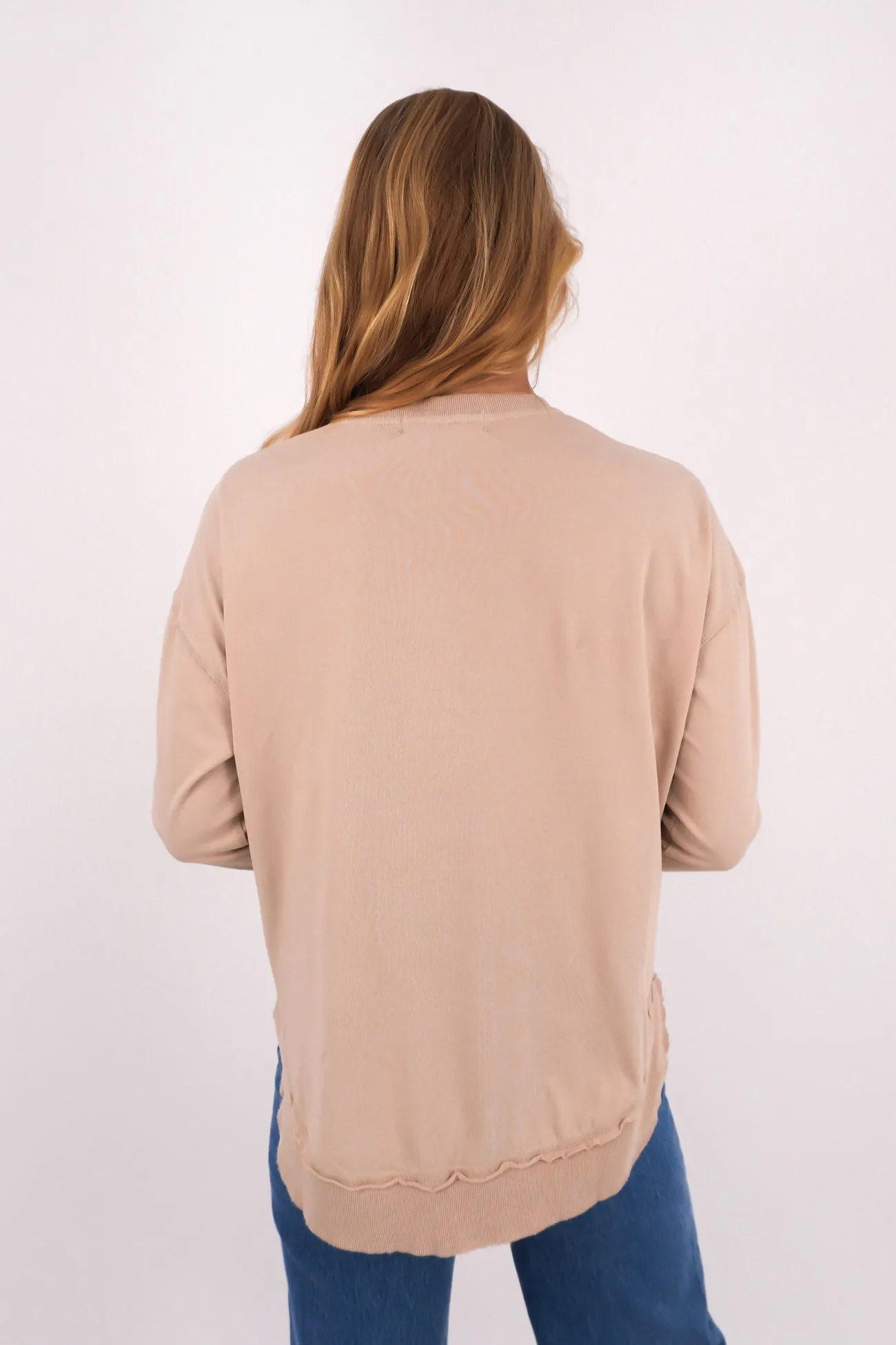 Farrah Long Sleeve Oatmeal Loose Fit