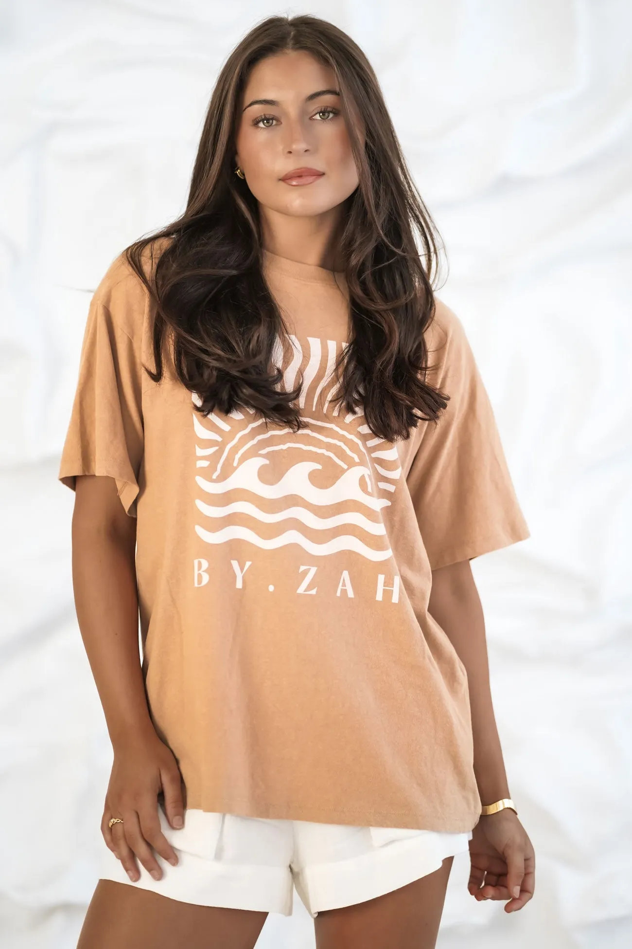 Rise Tee Tan Trendy Wear