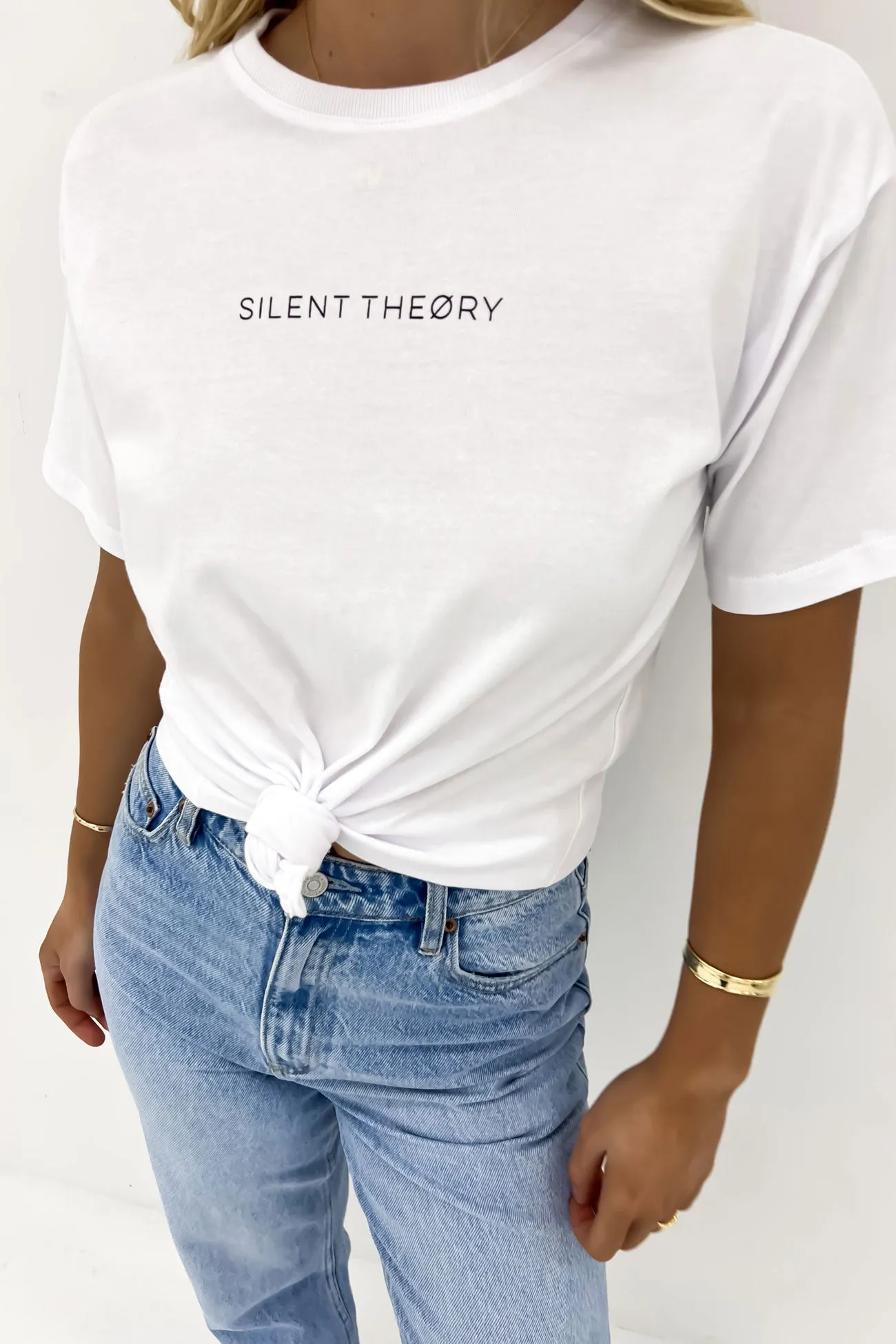 Logo Tee White Garment Dyed Finish Versatile Wardrobe Piece