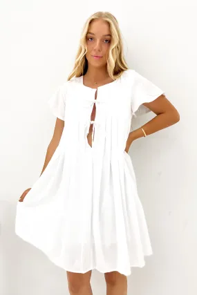 Chilly Weather Wear Jethro Mini Dress White