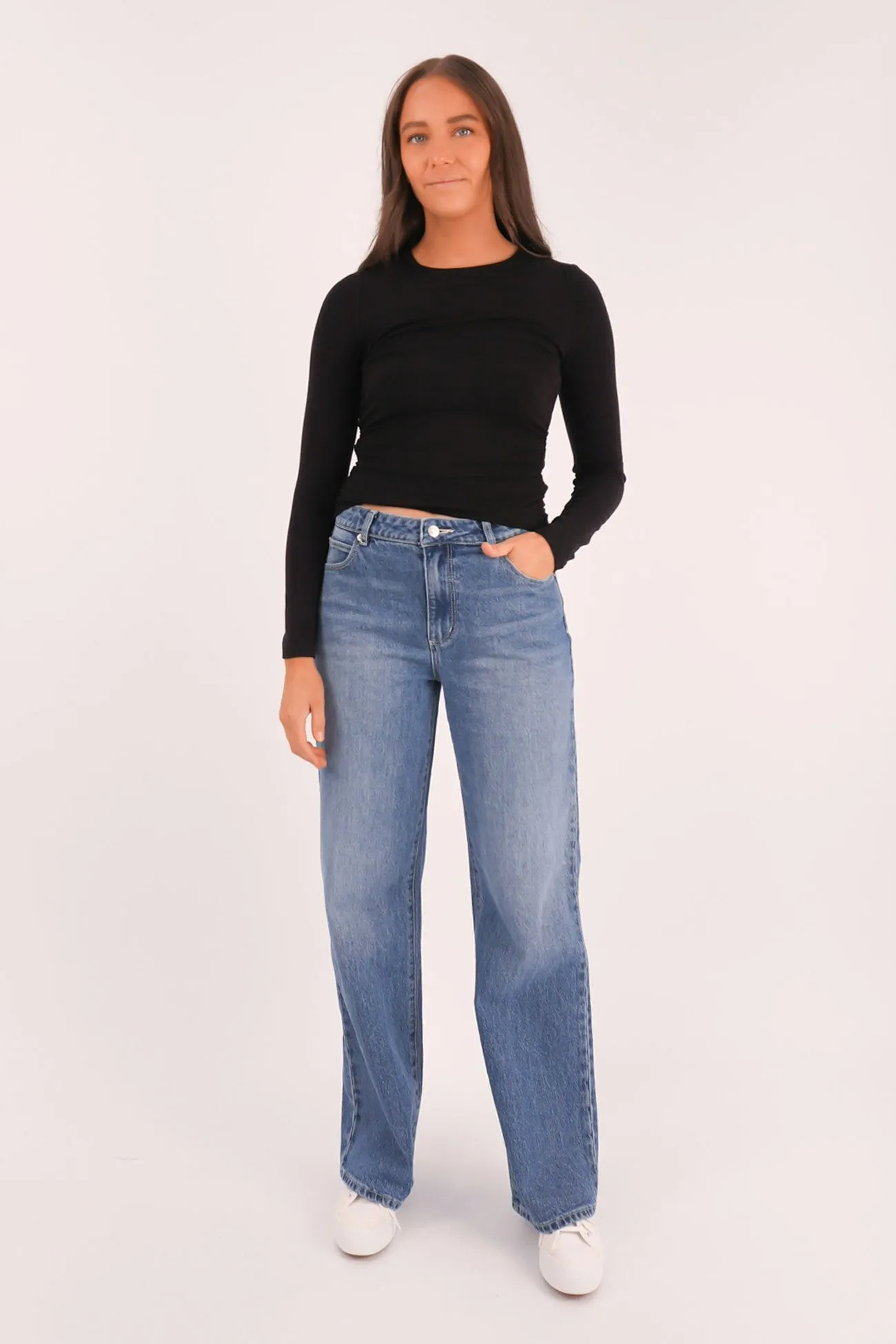 Bright graduation Kylie Long Sleeve Top Black