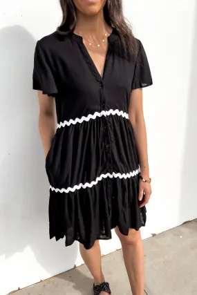 Bethany Mini Dress Black french chic