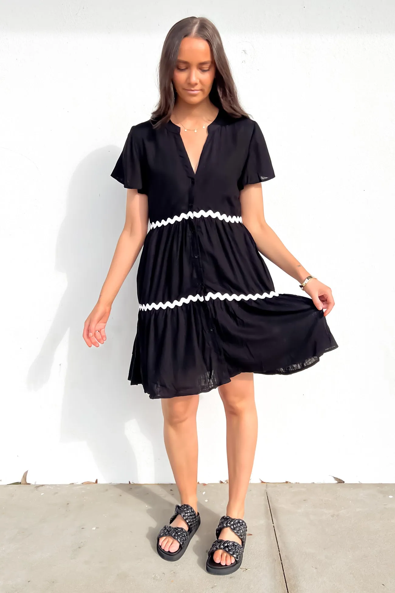 Bethany Mini Dress Black Elegant Vibe