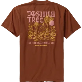 Men's Joshua Tree Puff Print Short Sleeve Tee On-the-Go Fashion Textured Surface