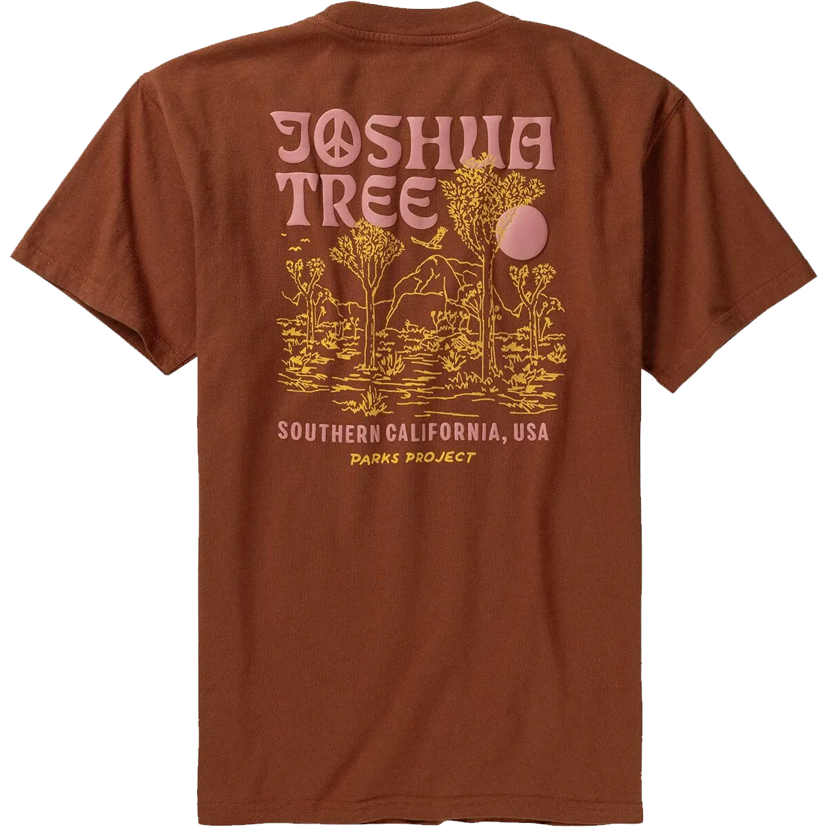 Men's Joshua Tree Puff Print Short Sleeve Tee On-the-Go Fashion Textured Surface