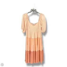 Button Accent Dress Party Midi By Cmc In Peach, Size: S