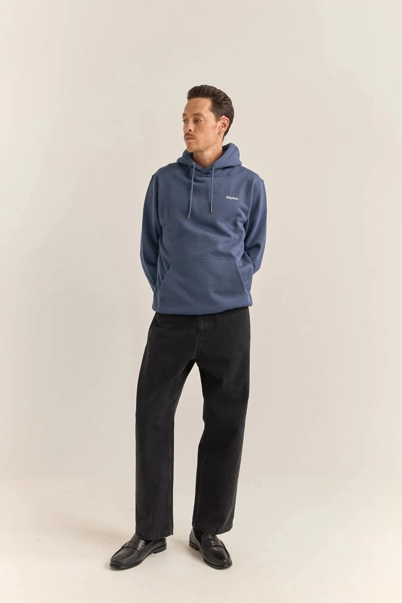 Breezy Layer Option Office Wear Brand Fleece Hood Navy
