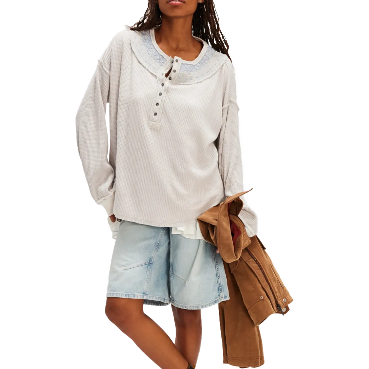 Textured Weave Women's Holly Henley