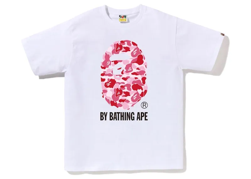 Mock neck Classic Design Bape Abc Camo By Bathing Ape Tee White/Pink