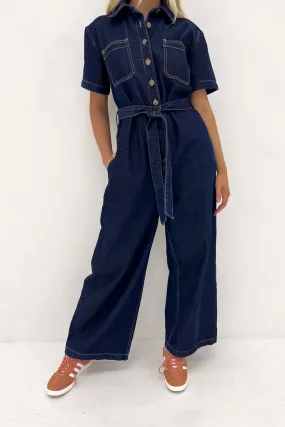 Lorena Jumpsuit Indigo Denim Fine Trendy