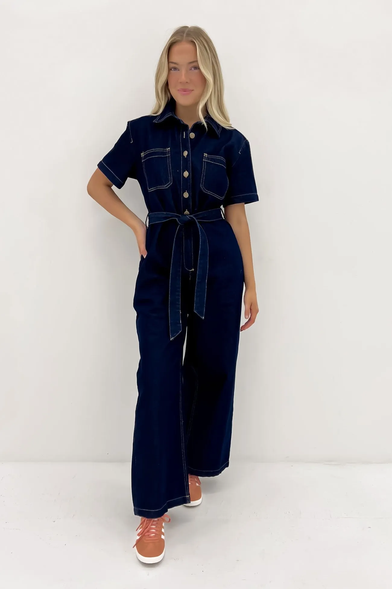 Flexible Holiday Fancy Home Lorena Jumpsuit Indigo Denim