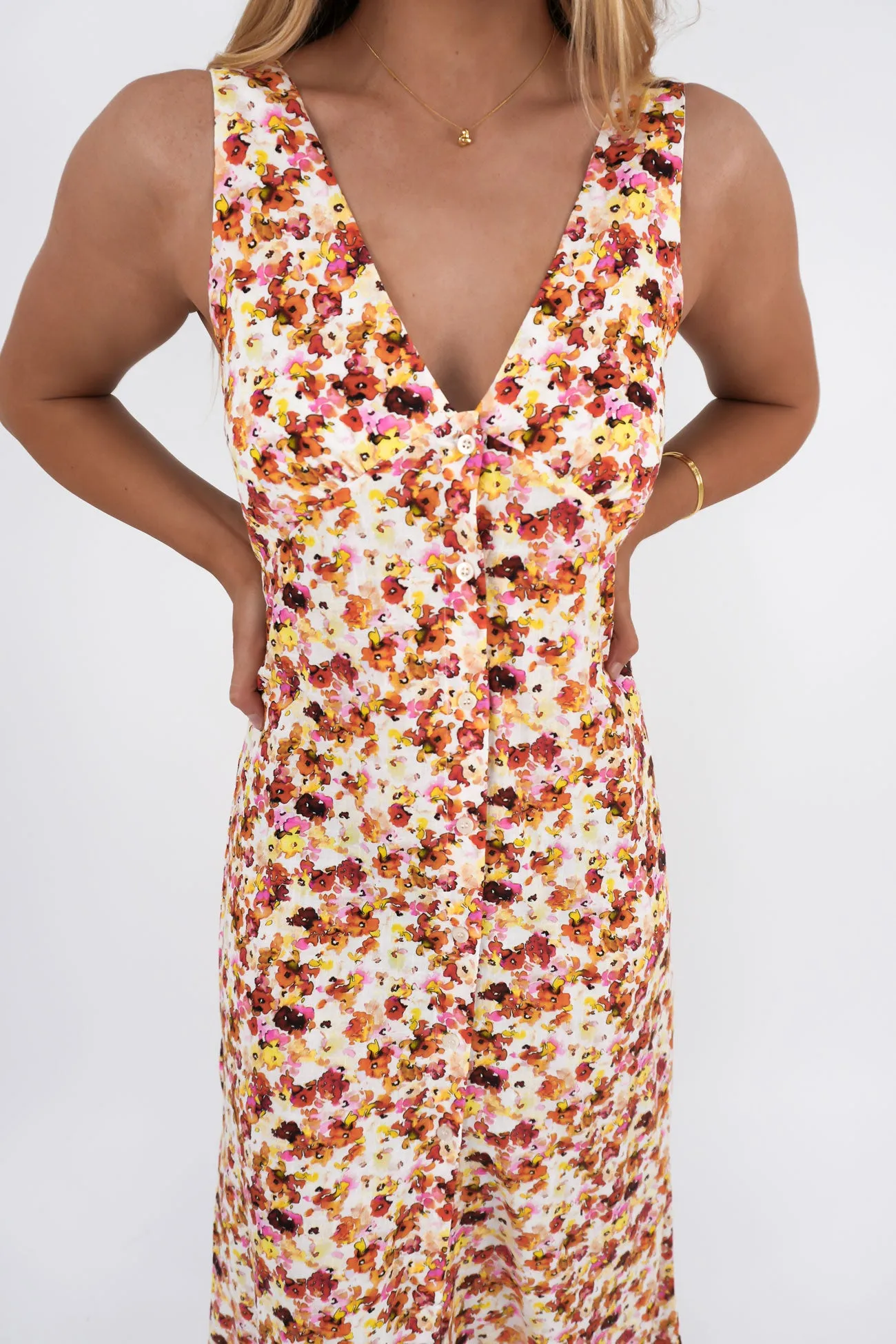 Work Ready Haven Floral Maxi Dress Red