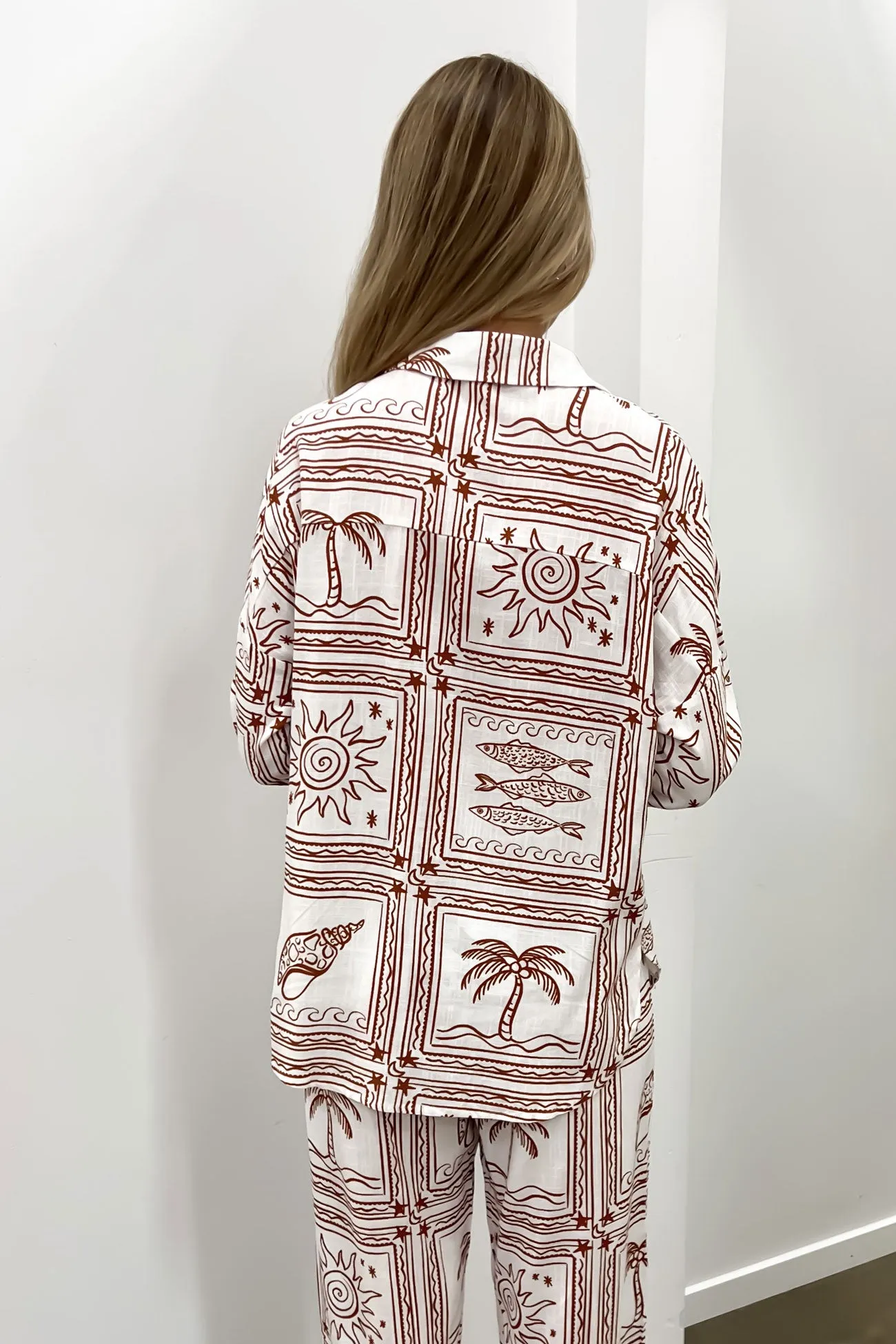 Abstract art Wrinkle Resistant Finish Soleil Shirt Kohana