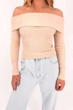 Scoop neck Rural road Sabine Off Shoulder Knit Natural