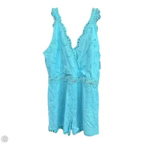 Everyday Comfort Romper By Misslook In Aqua, Size: 4x